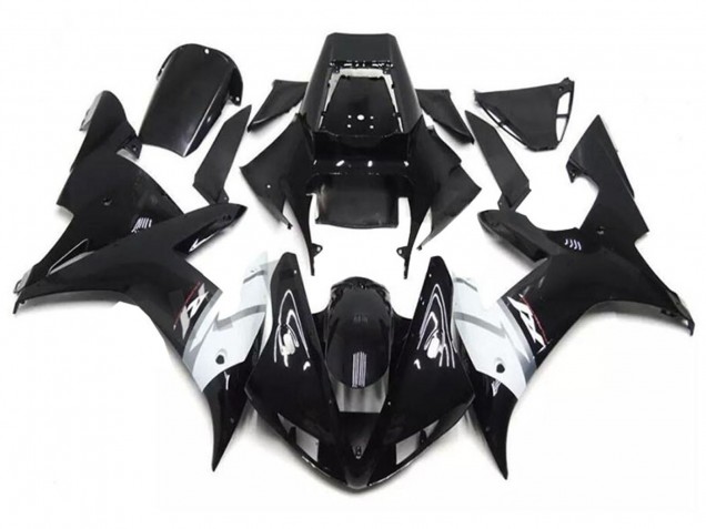 2002-2003 Glossy Black White Silver Yamaha YZF R1 Motorcycle Fairings Canada
