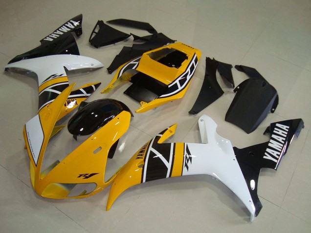 2002-2003 Yellow White Black Anniversary Yamaha YZF R1 Motorcycle Fairings Canada
