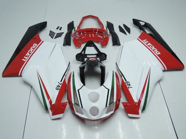 2003-2004 White Red Green Glossy Black Ducati 749 Motorcycle Fairings Canada