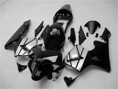 2003-2004 Silver Glossy Black Stripe Honda CBR600RR Motorcycle Fairings Canada