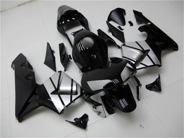 2003-2004 Silver Glossy Black Stripe Honda CBR600RR Motorcycle Fairings Canada