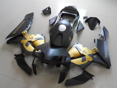 2003-2004 Matte Black Gold Honda CBR600RR Motorcycle Fairings Canada