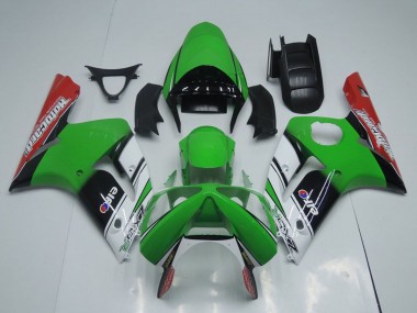 2003-2004 Green White Black Red Motocard Kawasaki ZX6R Motorcycle Fairings Canada
