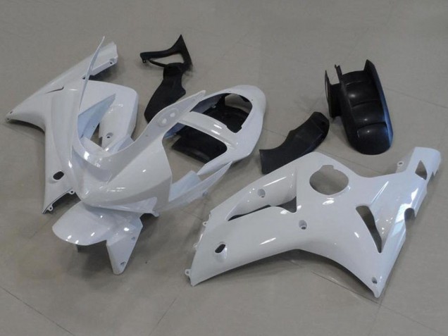 2003-2004 White Kawasaki ZX6R Motorcycle Fairings Canada