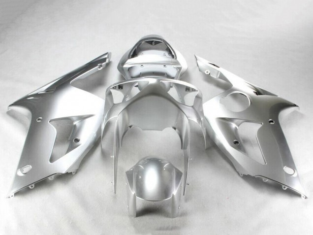 2003-2004 Silver Kawasaki ZX6R Motorcycle Fairing Kits Canada
