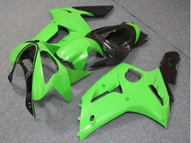2003-2004 Light Green Glossy Black Kawasaki ZX6R Motorcycle Fairings Canada