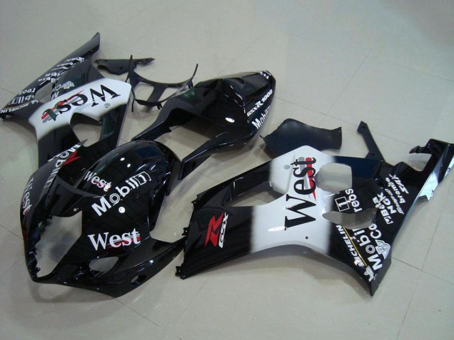 2003-2004 Glossy Black White West Red Suzuki GSXR 1000 Motorcycle Fairings Canada