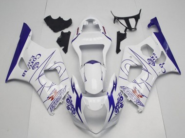 2003-2004 White Blue Corona Alstare Suzuki GSXR 1000 Motorcycle Fairings Canada