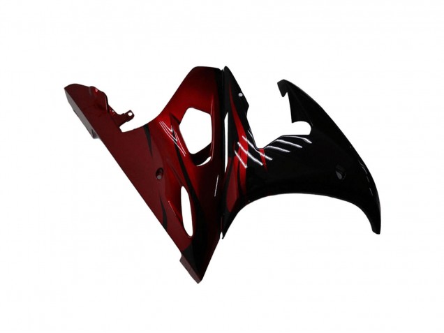 2003-2004 Glossy Black Red Yamaha YZF R6 Motorcycle Fairing Kits Canada