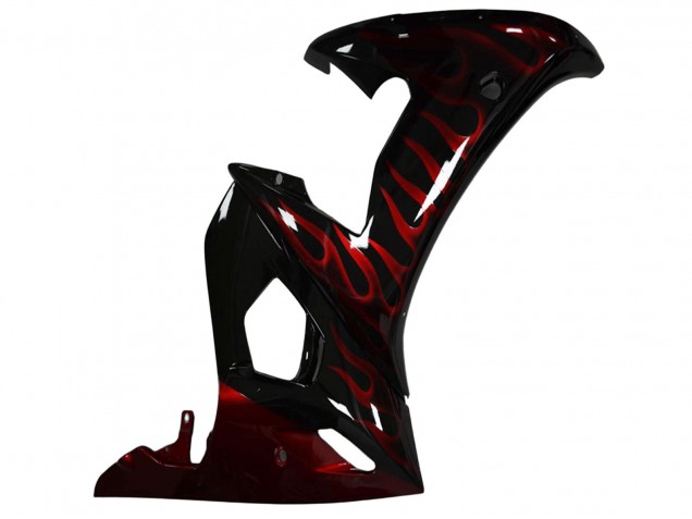 2003-2004 Glossy Black Red Flame Yamaha YZF R6 Motorcycle Fairing Canada