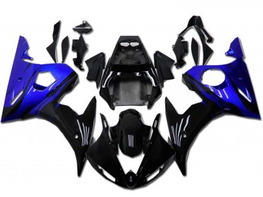 2003-2004 Blue Glossy Black Yamaha YZF R6 Motorcycle Fairing Kits Canada