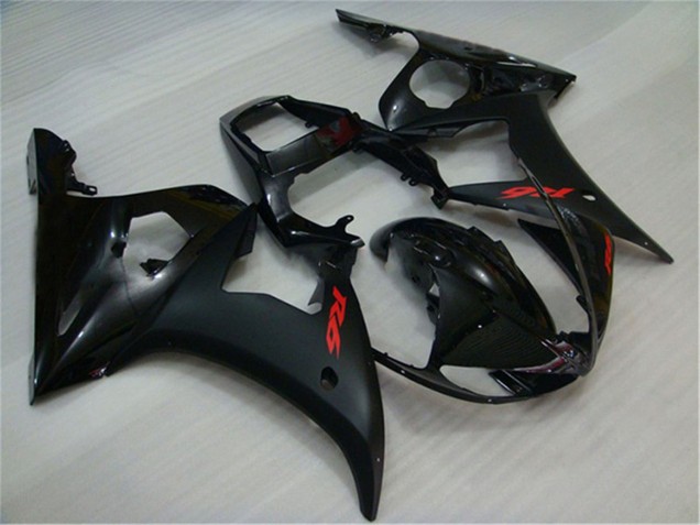2003-2004 Glossy Black Matte Black Red Decals Yamaha YZF R6 Motorcycle Fairings Canada