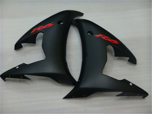 2003-2004 Glossy Black Matte Black Red Decals Yamaha YZF R6 Motorcycle Fairings Canada