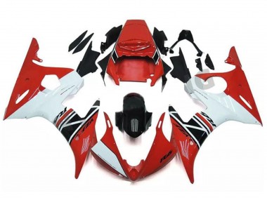 2003-2004 Red White Glossy Black Yamaha YZF R6 Motorcycle Fairing Canada