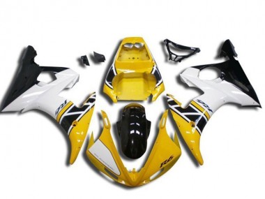 2003-2004 Yellow White Glossy Black Yamaha YZF R6 Motorcycle Fairing Canada