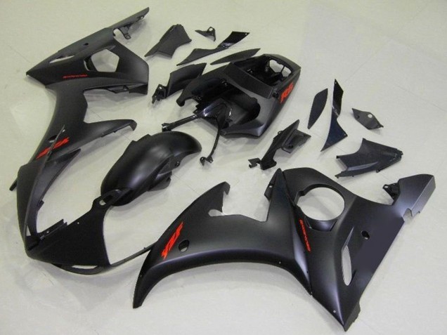 2003-2004 Matte Black Red Decals Yamaha YZF R6 Motorcycle Fairings Canada