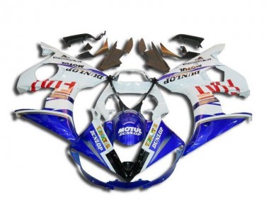 2003-2004 White Blue Red Fiat Motul Dunlop Michelin Yamaha YZF R6 Motorcycle Fairings Canada