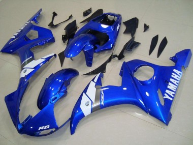 2003-2004 Blue White OEM Style Yamaha YZF R6 Motorcycle Fairings Canada