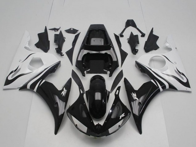 2003-2004 White Glossy Black Yamaha YZF R6 Bike Fairings Canada
