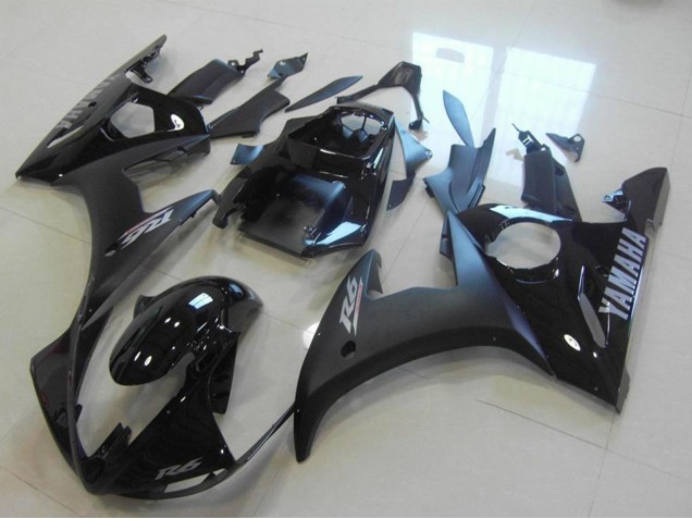 2003-2004 Glossy Black Matte Black Silver Decals Yamaha YZF R6 Motorcycle Fairings Canada