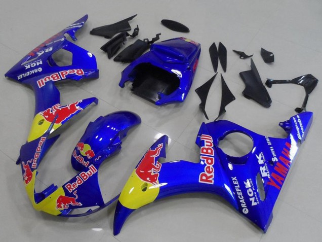 2003-2004 Blue Yellow Red Bull Yamaha YZF R6 Motorcycle Fairings Canada