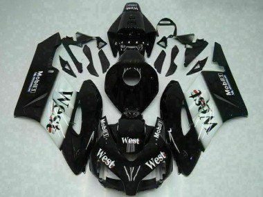 2004-2005 Glossy Black White West Mobil Michelin Honda CBR1000RR Motorcycle Fairings Canada