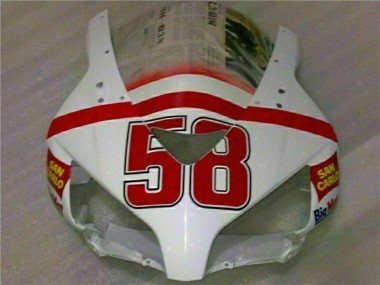 2004-2005 White Red Yellow San Carlo 58 Honda CBR1000RR Motorcycle Fairings Canada