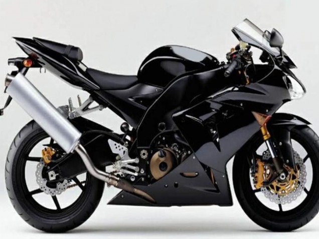 2004-2005 Glossy Black Matte Black Kawasaki ZX10R Motorcycle Fairings Canada