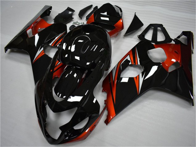 2004-2005 Glossy Black Red Stripe Suzuki GSXR 600/750 Motorcycle Fairings Canada