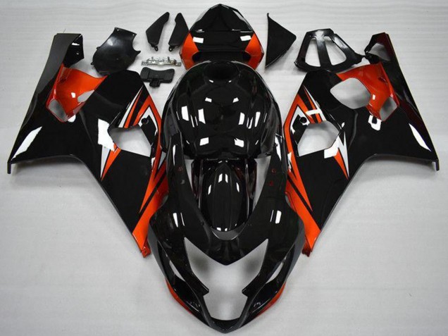 2004-2005 Glossy Black Red Stripe Suzuki GSXR 600/750 Motorcycle Fairings Canada