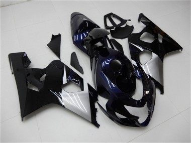 2004-2005 Glossy Black Silver Blue Suzuki GSXR 600/750 Motorcycle Fairings Canada