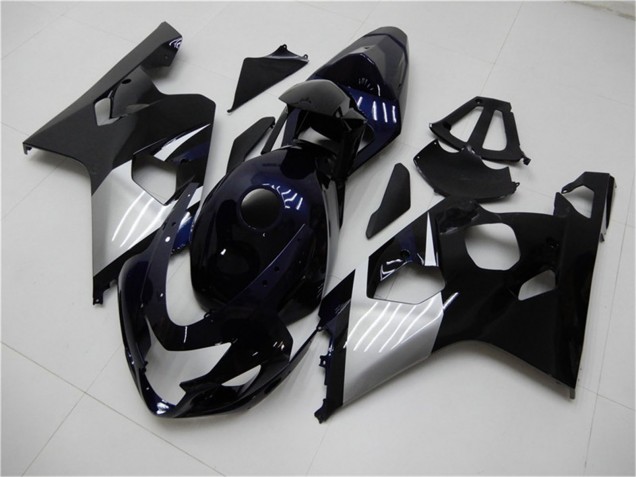 2004-2005 Glossy Black Silver Blue Suzuki GSXR 600/750 Motorcycle Fairings Canada