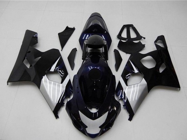 2004-2005 Glossy Black Silver Blue Suzuki GSXR 600/750 Motorcycle Fairings Canada