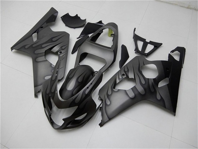 2004-2005 Grey Black Flame Suzuki GSXR 600/750 Motorcycle Fairings Canada