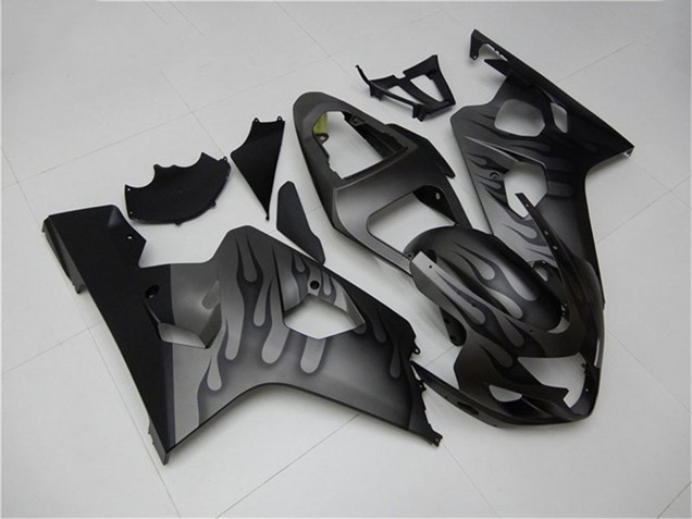 2004-2005 Grey Black Flame Suzuki GSXR 600/750 Motorcycle Fairings Canada