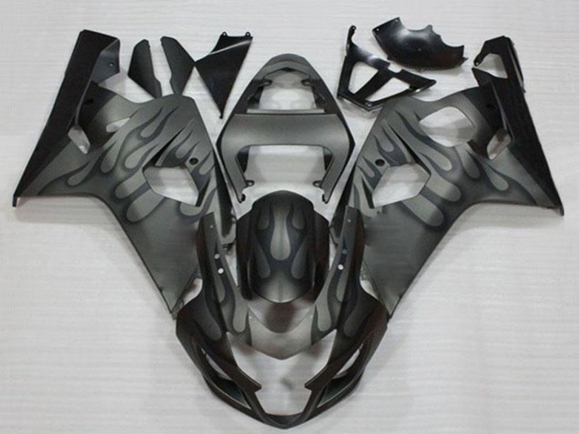 2004-2005 Grey Black Flame Suzuki GSXR 600/750 Motorcycle Fairings Canada