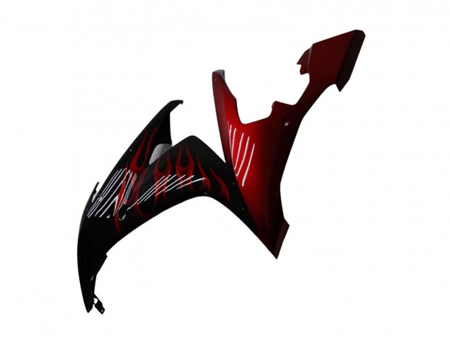 2004-2006 Glossy Black Red Flame Yamaha YZF R1 Motorcycle Fairings Canada