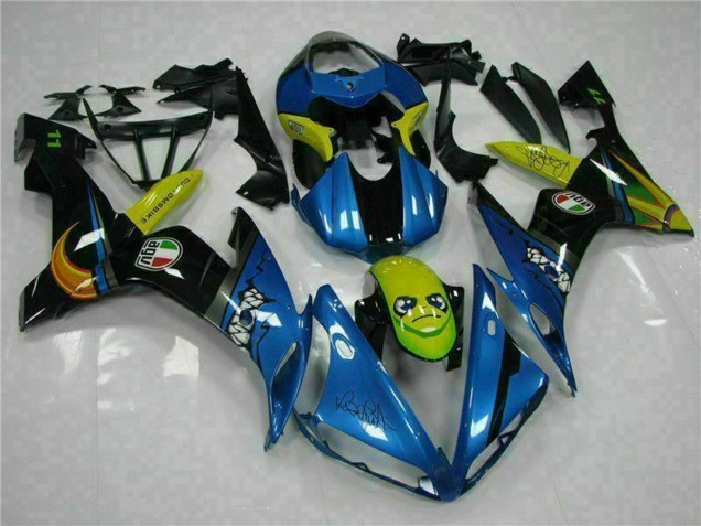 2004-2006 Blue Yellow Shark Yamaha YZF R1 Motorcycle Fairings Canada