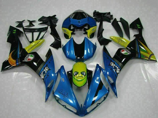 2004-2006 Blue Yellow Shark Yamaha YZF R1 Motorcycle Fairings Canada