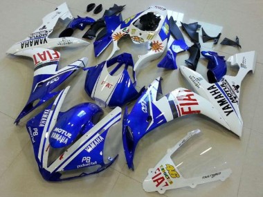2004-2006 White Blue Red Fiat Yamaha YZF R1 Motorcycle Fairings Canada