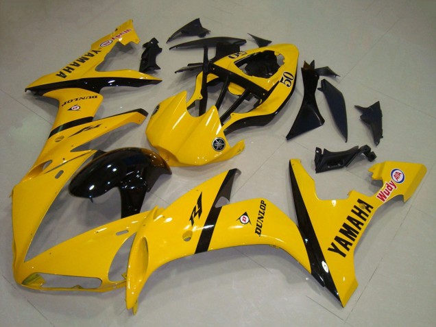 2004-2006 Yellow Glossy Black Yamaha YZF R1 Motorcycle Fairing Canada