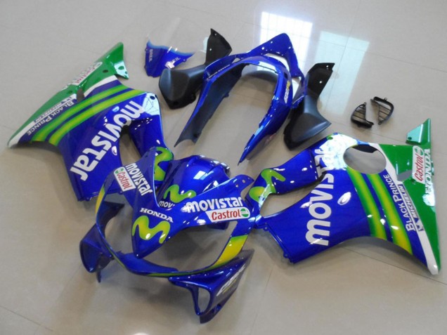 2004-2007 Blue Green MoviStar Castrol Honda CBR600 F4i Motorcycle Fairings Canada