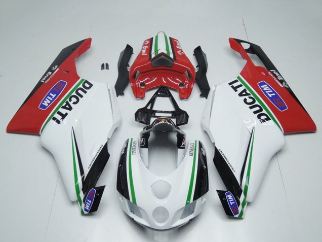 2005-2006 White Red Green Glossy Black Enel Generali Tim Ducati 749 999 Motorcycle Fairings Canada