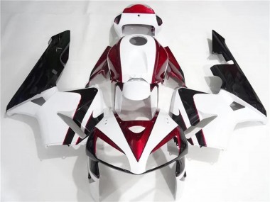 2005-2006 White Red Black Honda CBR600RR Motorcycle Fairings Kits Canada