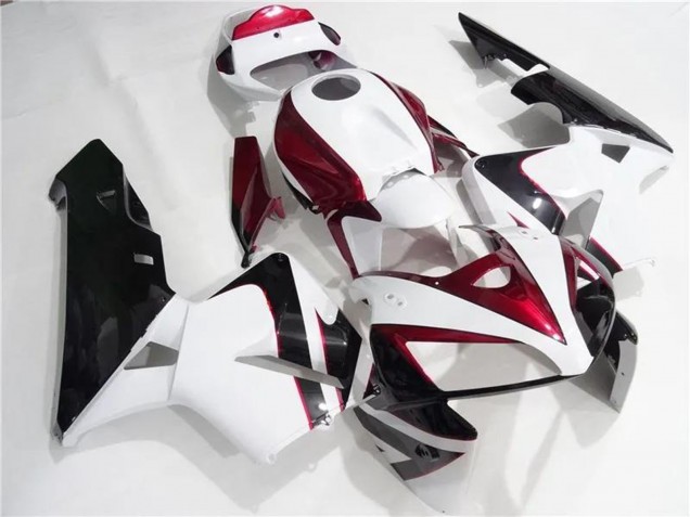 2005-2006 White Red Black Honda CBR600RR Motorcycle Fairings Kits Canada
