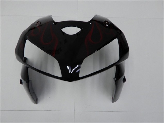 2005-2006 Glossy Black Red Flame Honda CBR600RR Motorcycle Fairing Kits Canada