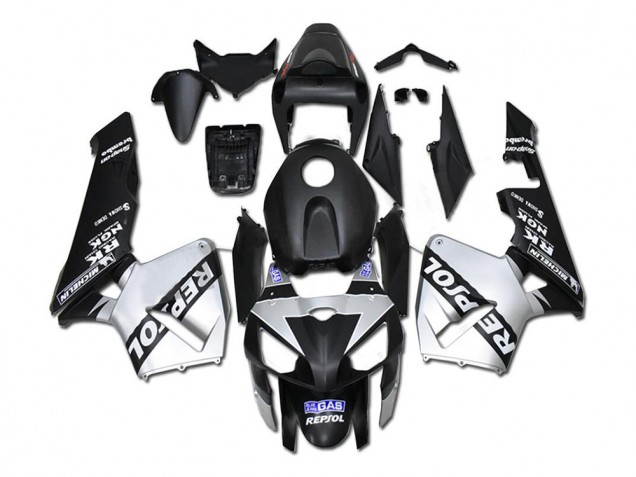 2005-2006 Black Silver Repsol Honda CBR600RR Motorcycle Fairings Canada