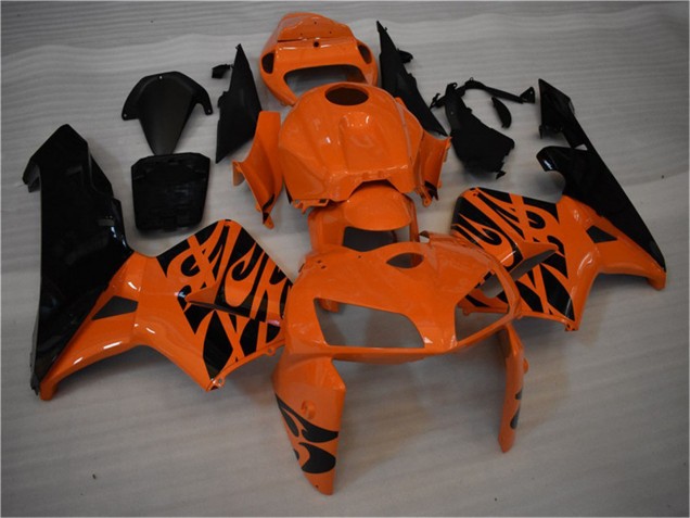 2005-2006 Orange Black Flame Honda CBR600RR Motorcycle Fairing Canada