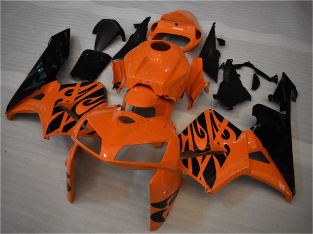 2005-2006 Orange Black Flame Honda CBR600RR Motorcycle Fairing Canada