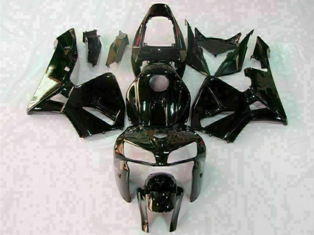 2005-2006 Glossy Black White Honda CBR600RR Motorcycle Fairings Canada